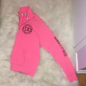 PINK Vintage zip up crew neck